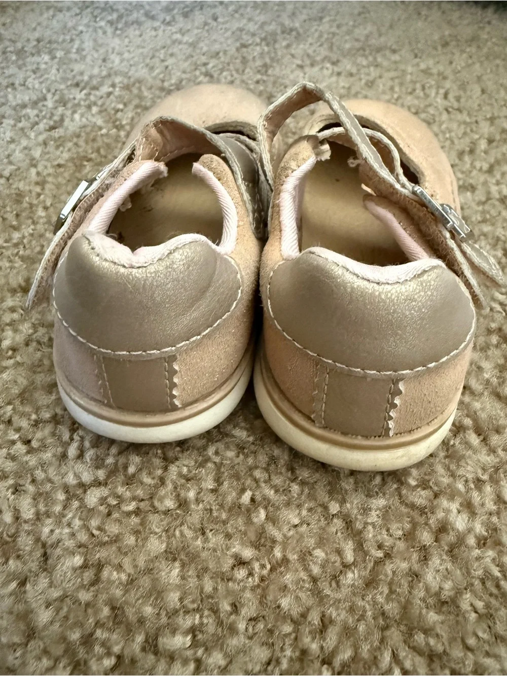 Stride Rite Girls Metallic Rose Gold Mary Jane Shoes